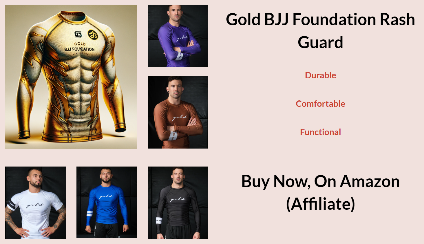 Gold BJJ Foundation Rashguard